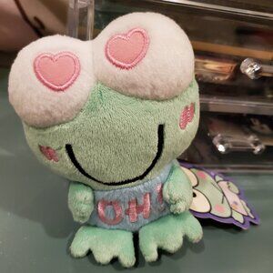 NWT Brand New Sanrio Keroppi Plush Love Heart Eyes Oh 5 inch